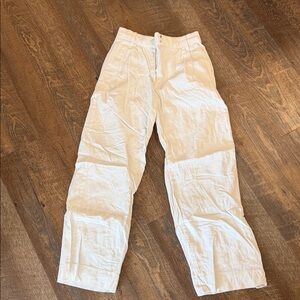 Abercrombie & Fitch White Wide Leg Pants